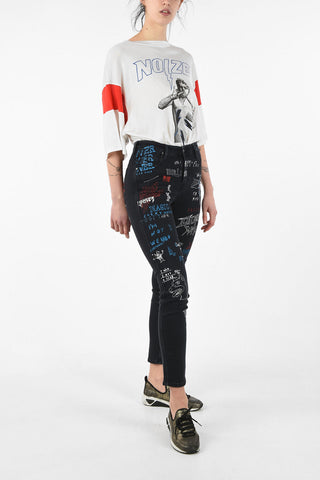 Graffiti Effect BABHILA Skinny Fit Jeans L34