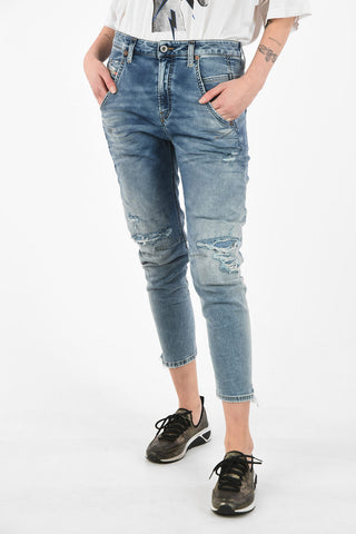 Vintage Effect Cropped Jeans FAYZA-NE Sweat Jogg jeans