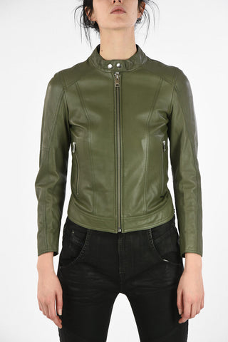 Leather R-LORY Jacket with Zip Closure