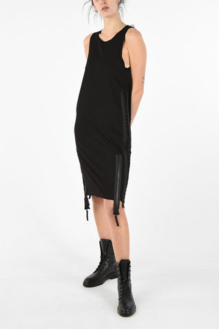 Lace-Up Details D-SAAM Bodycon Dress