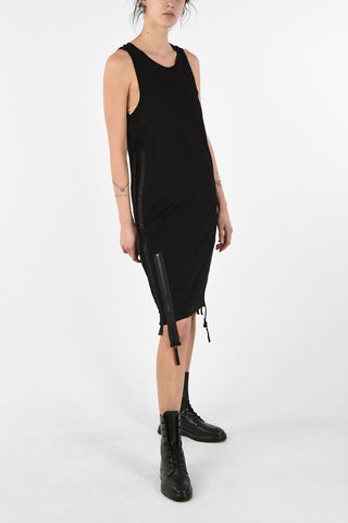 Lace-Up Details D-SAAM Bodycon Dress