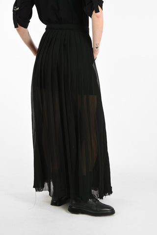 Denim Maxi DE-ISABELA Shirtdress with Frayed Hem