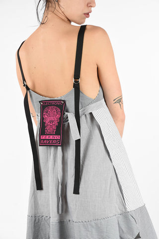 Spaghetti Strap Striped D-GIBY Mini Sun Dress