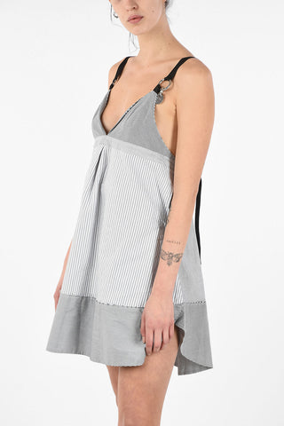Spaghetti Strap Striped D-GIBY Mini Sun Dress