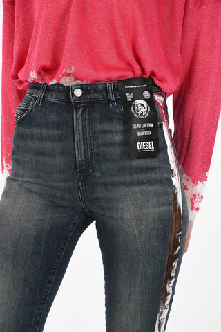 High-Waist Skinny Fit BABHILA-HIGH-SP Piping Jeans L32