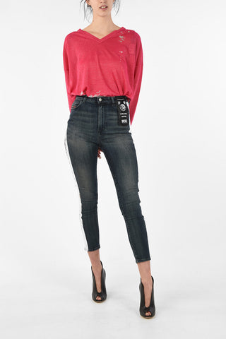 High-Waist Skinny Fit BABHILA-HIGH-SP Piping Jeans L32