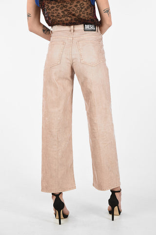 Jeans Palazzo WIDEE in Velluto a Vita Alta L32