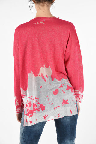 Lurex Tie Dye M-SPOTS V-Neck Sweater