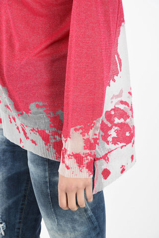 Lurex Tie Dye M-SPOTS V-Neck Sweater