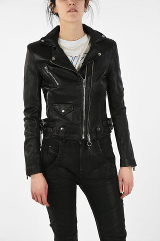 Leather L-SINYA-A Biker Jacket with Studs
