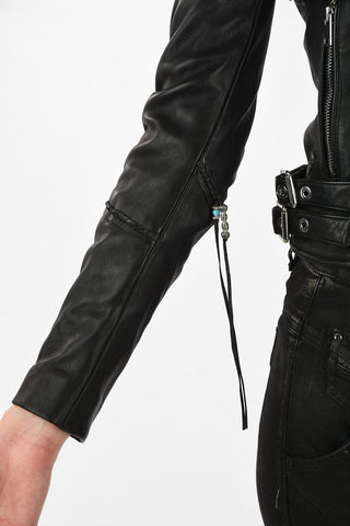 Leather L-SINYA-A Biker Jacket with Studs