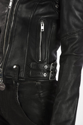 Leather L-SINYA-A Biker Jacket with Studs