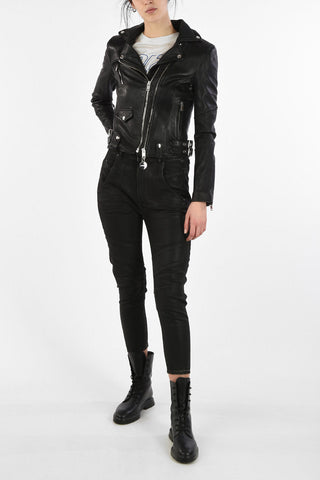 Leather L-SINYA-A Biker Jacket with Studs