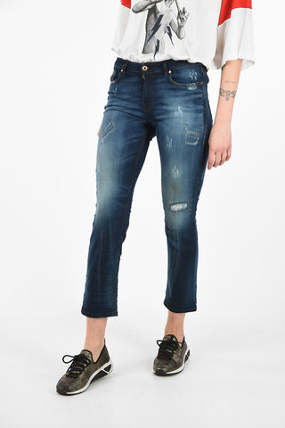 Vintage Effect Cropped RIZZO-NE Sweat Jogg jeans