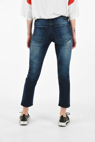 Vintage Effect Cropped RIZZO-NE Sweat Jogg jeans