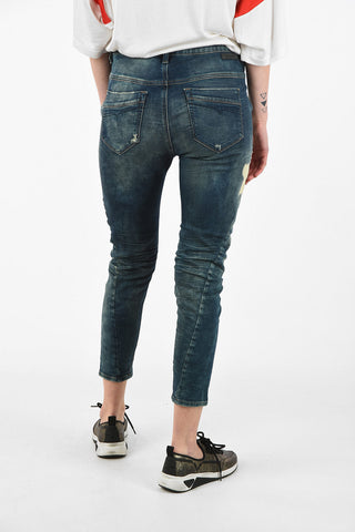 Stone Washed Cropped FAYZA-T Sweat Jogg jeans