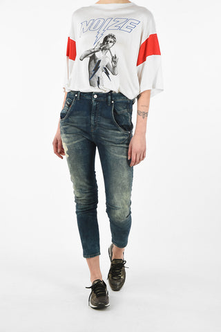 Stone Washed Cropped FAYZA-T Sweat Jogg jeans