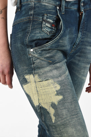 Stone Washed Cropped FAYZA-T Sweat Jogg jeans