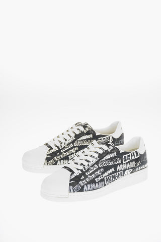 ARMANI EXCHANGE Leather Printed Sneakers