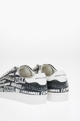 ARMANI EXCHANGE Leather Printed Sneakers