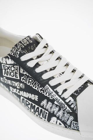 ARMANI EXCHANGE Leather Printed Sneakers