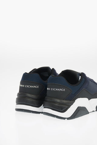 ARMANI EXCHANGE Fabric and Leather Sneakers