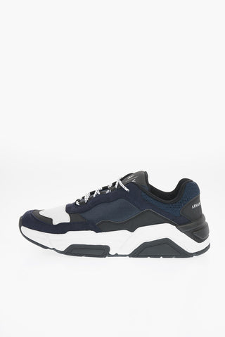ARMANI EXCHANGE Fabric and Leather Sneakers