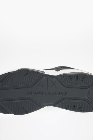 ARMANI EXCHANGE Fabric and Leather Sneakers