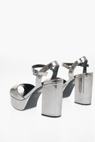ARMANI EXCHANGE 10cm Faux Leather Sandal with Plateau