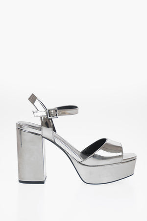 ARMANI EXCHANGE 10cm Faux Leather Sandal with Plateau