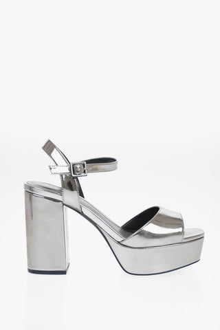 ARMANI EXCHANGE 10cm Faux Leather Sandal with Plateau