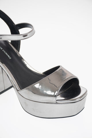 ARMANI EXCHANGE 10cm Faux Leather Sandal with Plateau