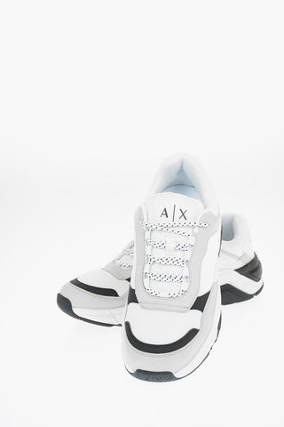 ARMANI EXCHANGE Fabric and Leather Sneakers