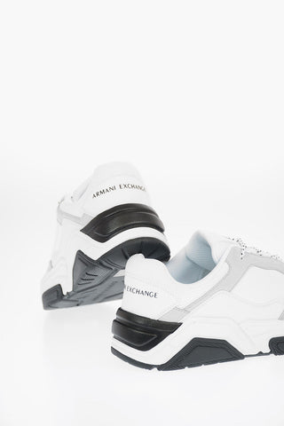 ARMANI EXCHANGE Fabric and Leather Sneakers