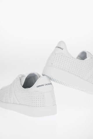 ARMANI EXCHANGE Leather Openwork ACTION Sneakers