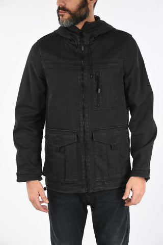Hooded JOQUE-NE Denim Jacket