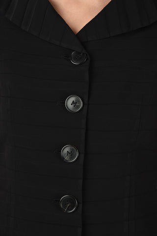 MM0  Creased Effect Blazer with 3/4 Sleeve