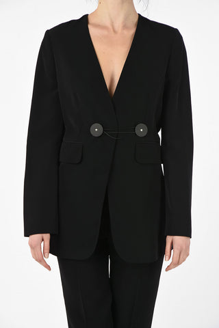 MM6 Plunging Neckline Wrap Blazer