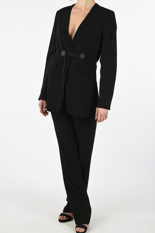 MM6 Plunging Neckline Wrap Blazer