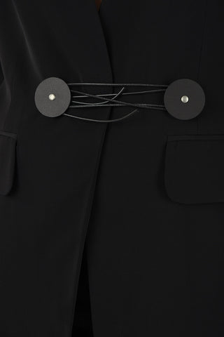 MM6 Plunging Neckline Wrap Blazer