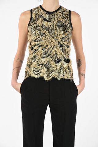 MM0 Brocade Sleeveless Sweater