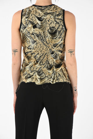 MM0 Brocade Sleeveless Sweater