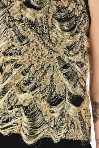 MM0 Brocade Sleeveless Sweater