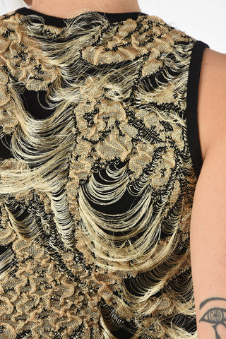 MM0 Brocade Sleeveless Sweater