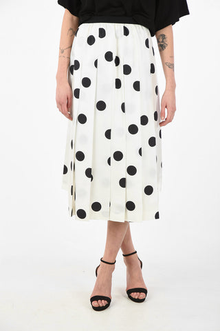 MM4 Polka Dots Silk Circle Skirt with Drawstring