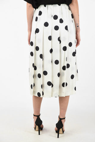 MM4 Polka Dots Silk Circle Skirt with Drawstring