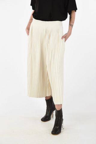 MM6 Ecoleather Accordion Gaucho Pants