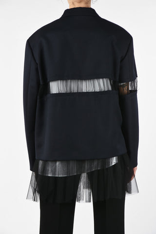 MM1 Tulle Asymmetric Blazer