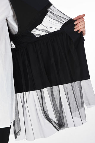 MM1 Tulle Asymmetric Blazer