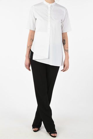 MM6 Collarless Asymmetric Shirt
